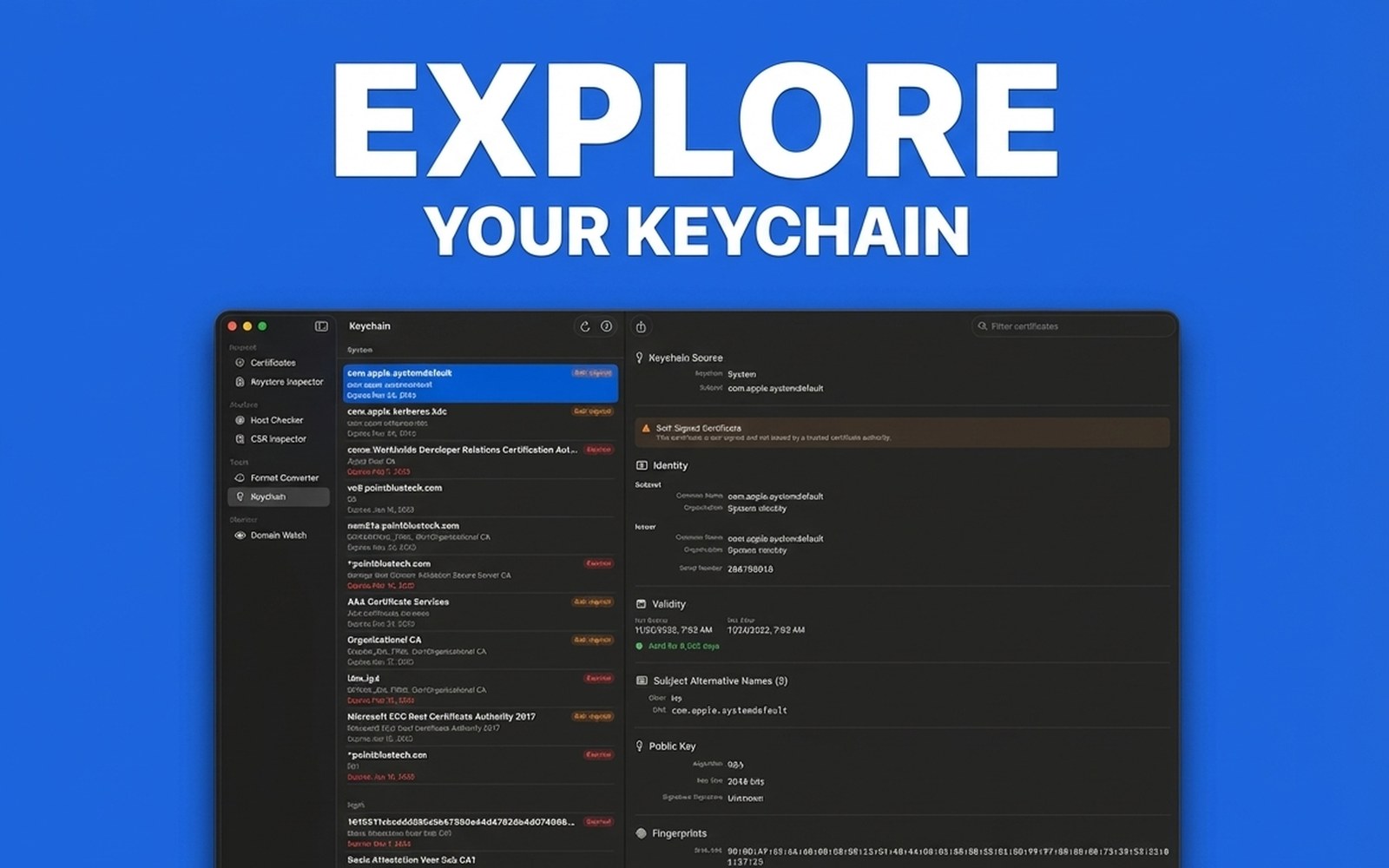 Explore Your Keychain